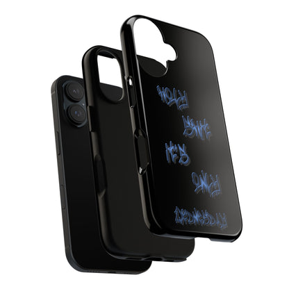 Phone Case — Blue Neon Graffiti "Tough Cases" Protective Cover