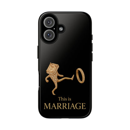 Phone Case - ‘This is Marriage’ Gold Ring Cartoon Design