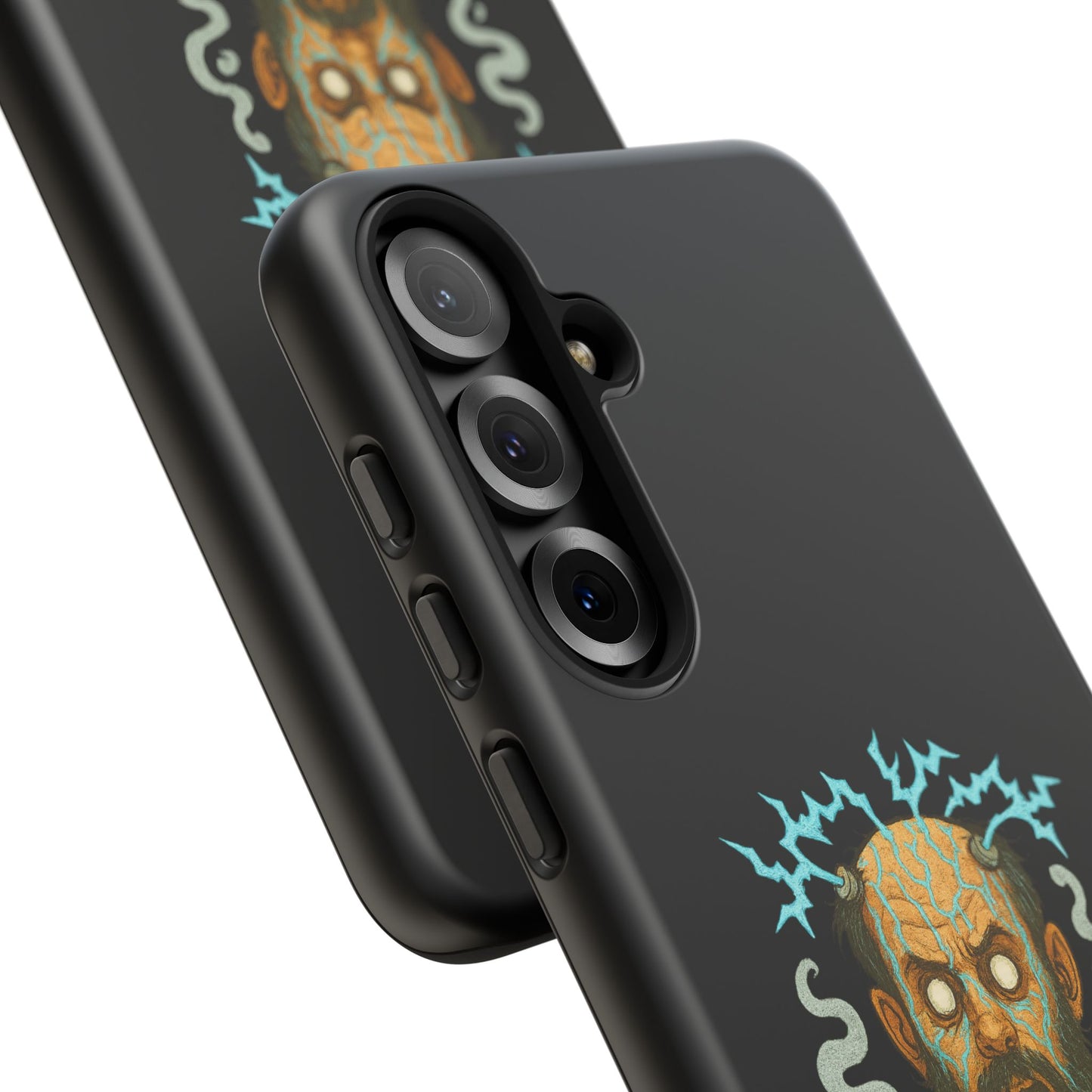 Phone Case — “I’m Not Charged Up… I’m Barely Contained” Electric Horror Design