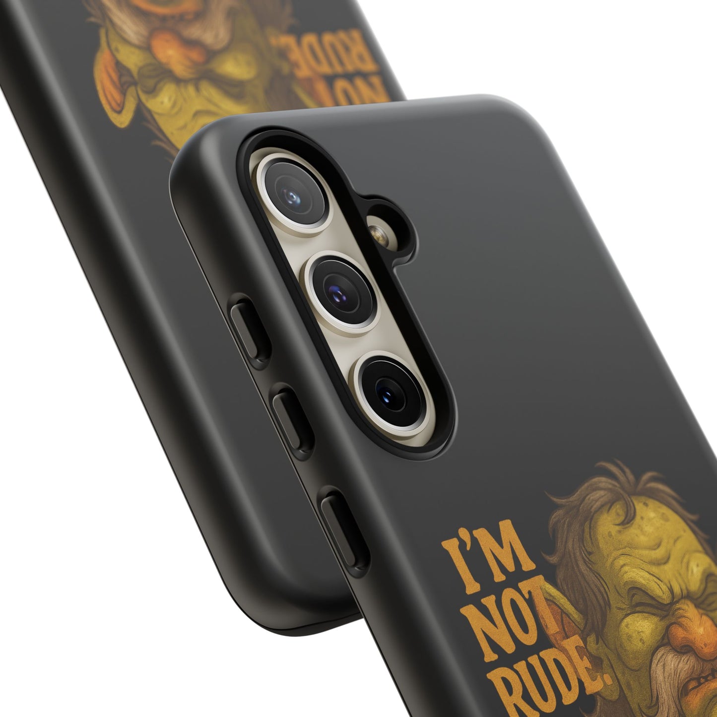 Phone Case — "I'm Not Rude, You're Just Exhausting" Grumpy Goblin Protective Cover