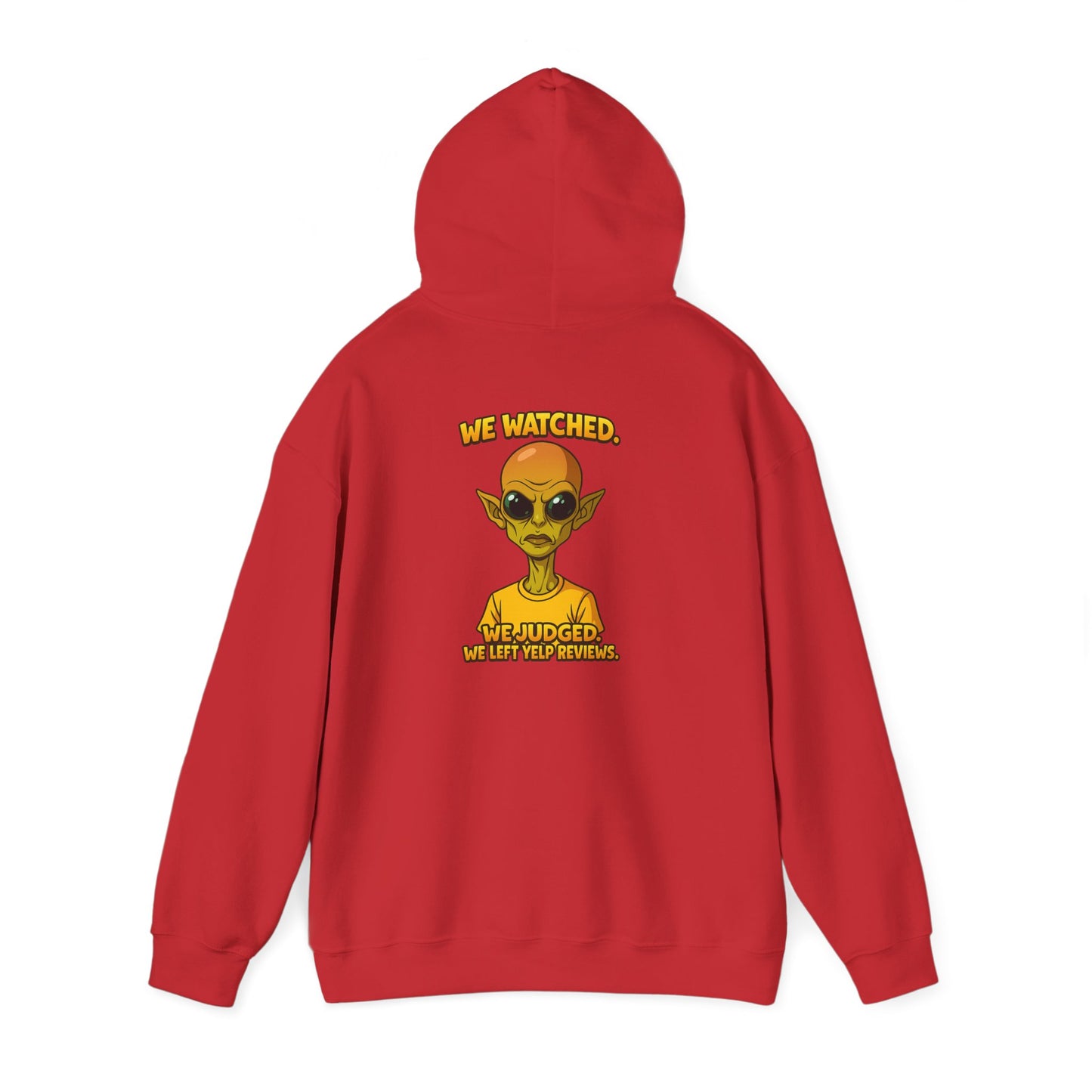 Alien Graphic Hoodie - "We Judged, We’ve Deported" Satirical UFO Sweatshirt
