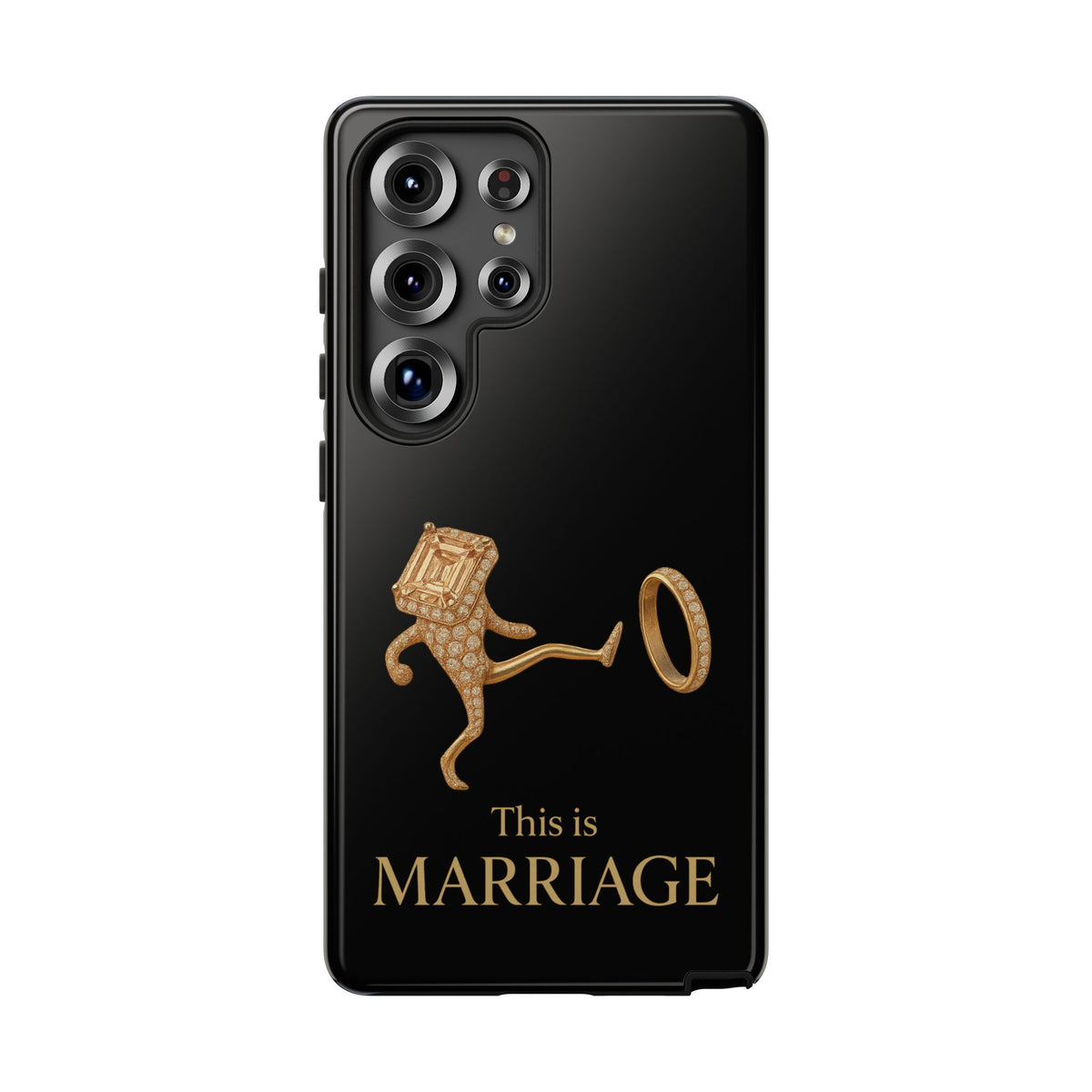 Phone Case - ‘This is Marriage’ Gold Ring Cartoon Design