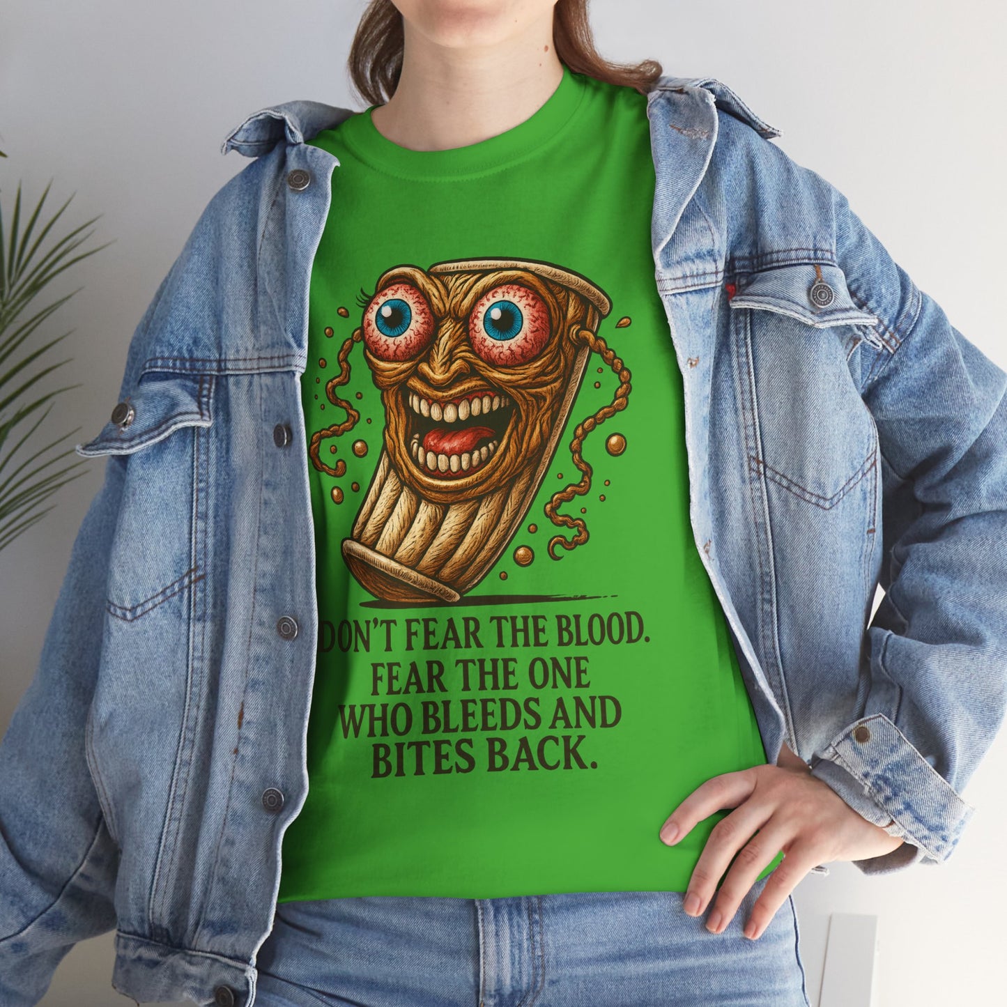 Tampon Warrior – “Bleeds and Bites Back” Feminist Horror T-Shirt
