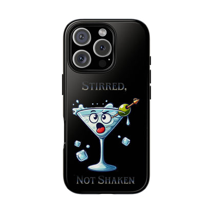 Stirred Not Shaken Phone Case — Funny Martini Cocktail Design