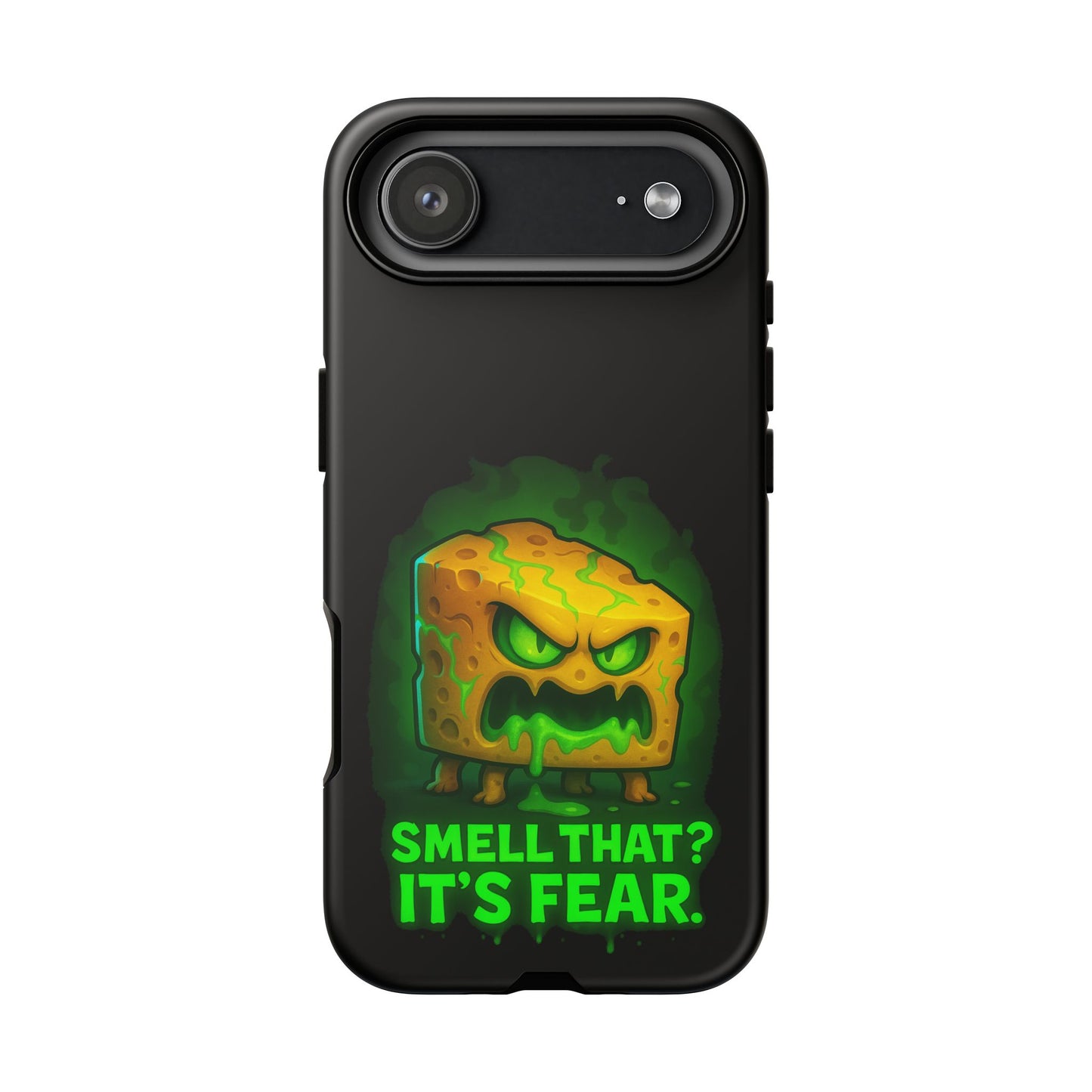 Phone Case — 'Smell That? It's Fear.' Spooky Cheese Monster Protective Case