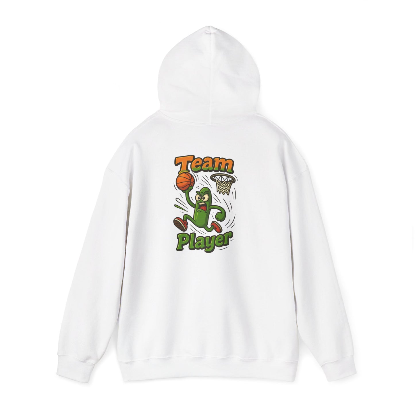 Basketball Pickle Player Hoodie — Funny Sports Cartoon Hoodie for Fans & Players