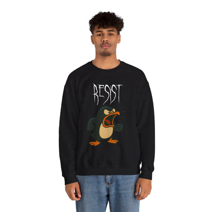 Resist – Angry Penguin Crewneck Sweatshirt