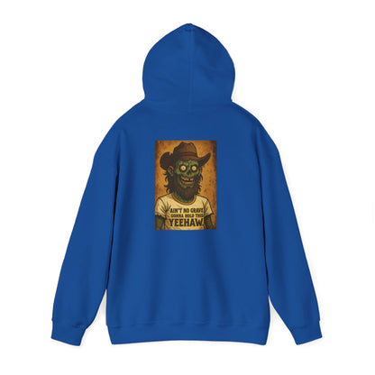 Hoodie — Vintage Zombie Cowboy 'Ain't No Grave' Graphic Pullover