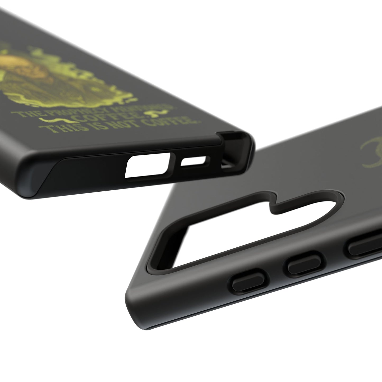 Phone Case — “The Prophecy Mentioned: Coffee This Is Not Coffee” Gothic Horror Design