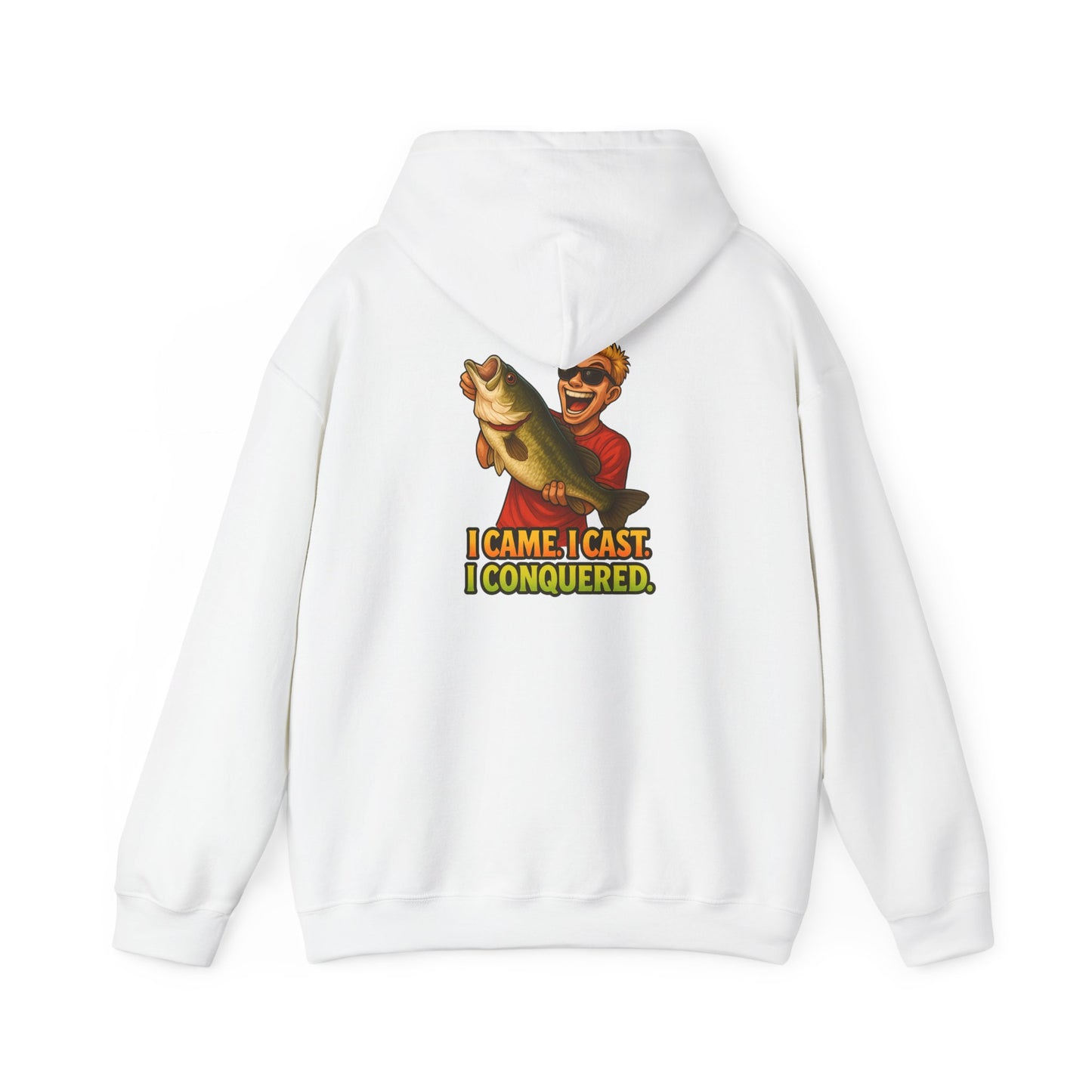 Fishing Hoodie – I Came, I Cast, I Conquered Graphic Pullover