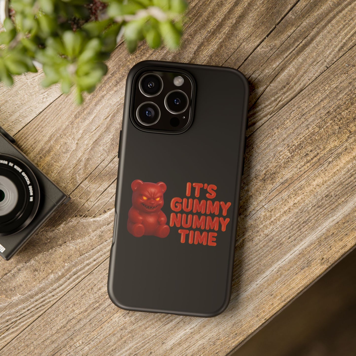 Phone Case — "It's Gummy Nummy Time" Red Gummy Bear Protective Case