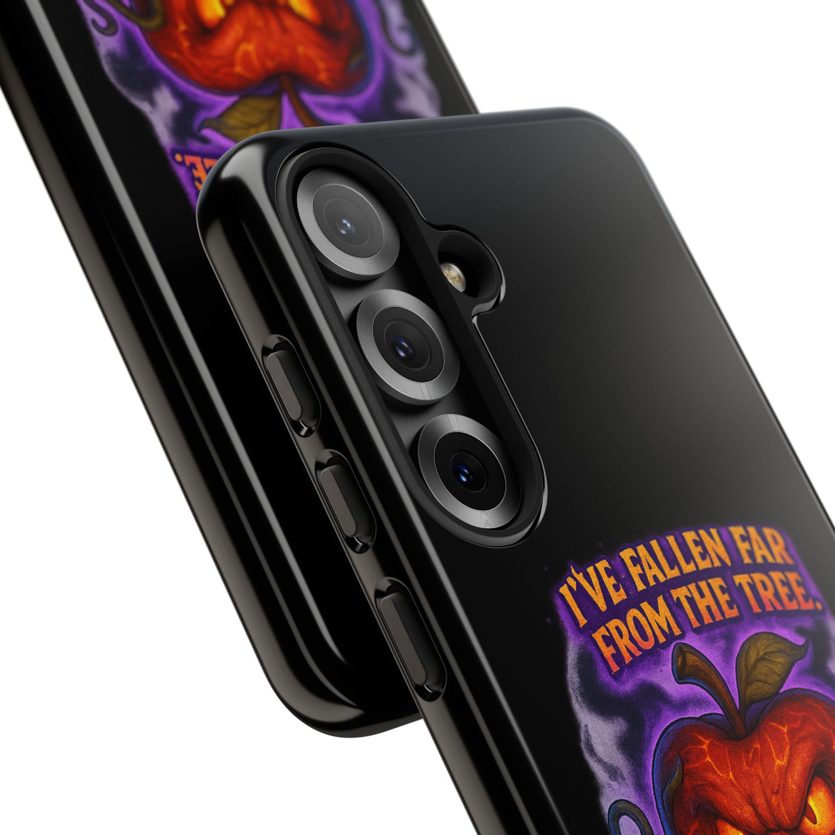 Phone Case — 'I've Fallen Far From the Tree, Straight Into Madness' Pumpkin Horror Design