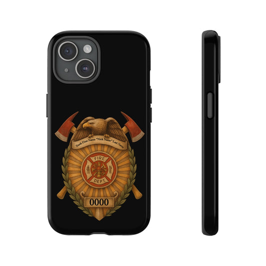 Firefighter Badge Phone Case — Tough Cases Customizable Emblem Design