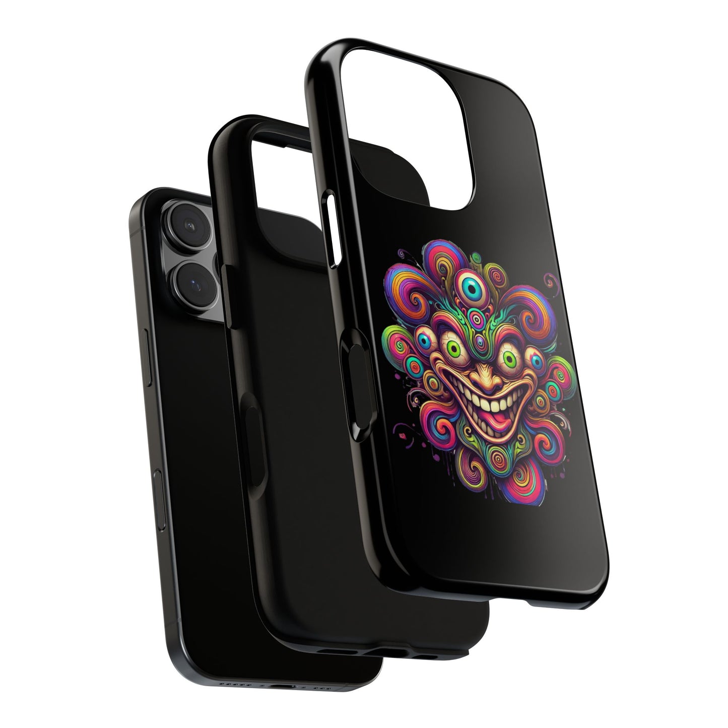 Psychedelic Jester Phone Case — Colorful Creepy Clown Tough Case