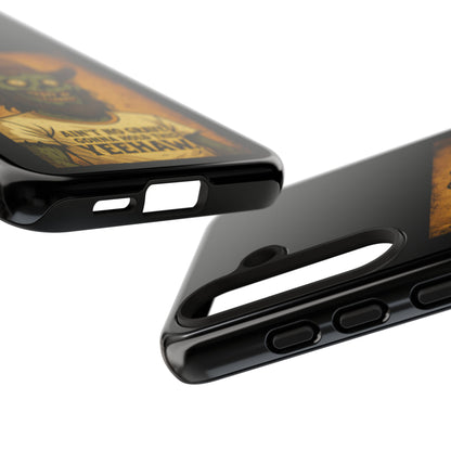 Zombie Cowboy Phone Case — "Ain't No Grave Gonna Hold This Yeehaw" Protective iPhone Cover