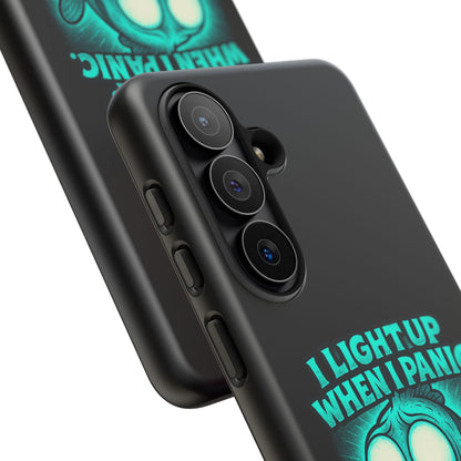 Phone Case — "I Light Up When I Panic" Glow Fish Anxiety Phone Case