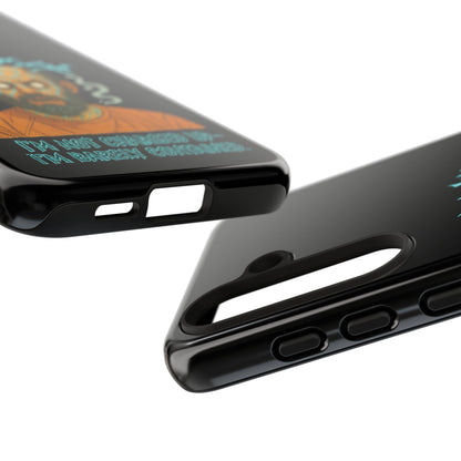 Phone Case — “I’m Not Charged Up… I’m Barely Contained” Electric Horror Design