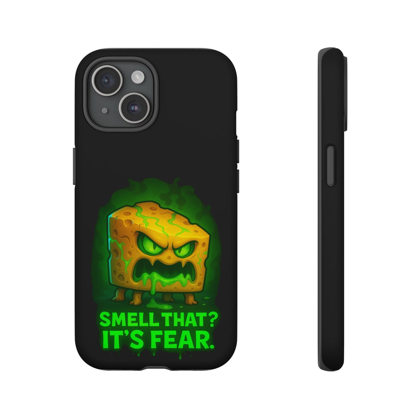 Phone Case — 'Smell That? It's Fear.' Spooky Cheese Monster Protective Case