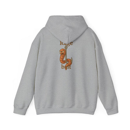 Rage Bait Hoodie — Funny Worm Graphic Hooded Sweatshirt