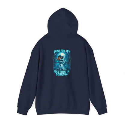 Melting in Sorrow Hoodie — Blue Melting Skull Graphic Pullover