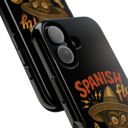 Spanish Fly Tough Phone Case — Retro Skull Sombrero Design