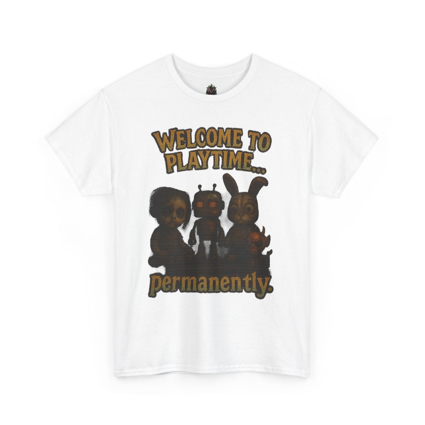 Welcome to Playtime Permanently T-Shirt | Creepy Animatronic Trio
