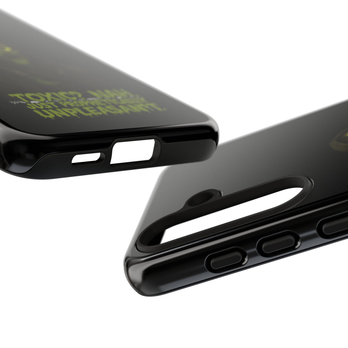 Phone Case — 'Toxic? Nah, Just Prophetically Unpleasant' Neon Grim Reaper Protective Cover