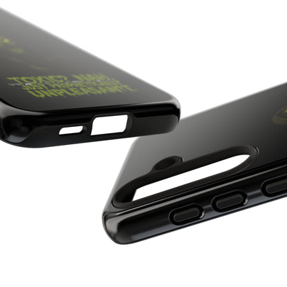 Phone Case — 'Toxic? Nah, Just Prophetically Unpleasant' Neon Grim Reaper Protective Cover