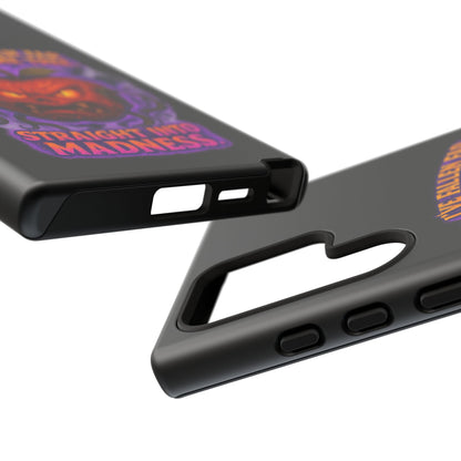 Phone Case — 'I've Fallen Far From the Tree, Straight Into Madness' Pumpkin Horror Design