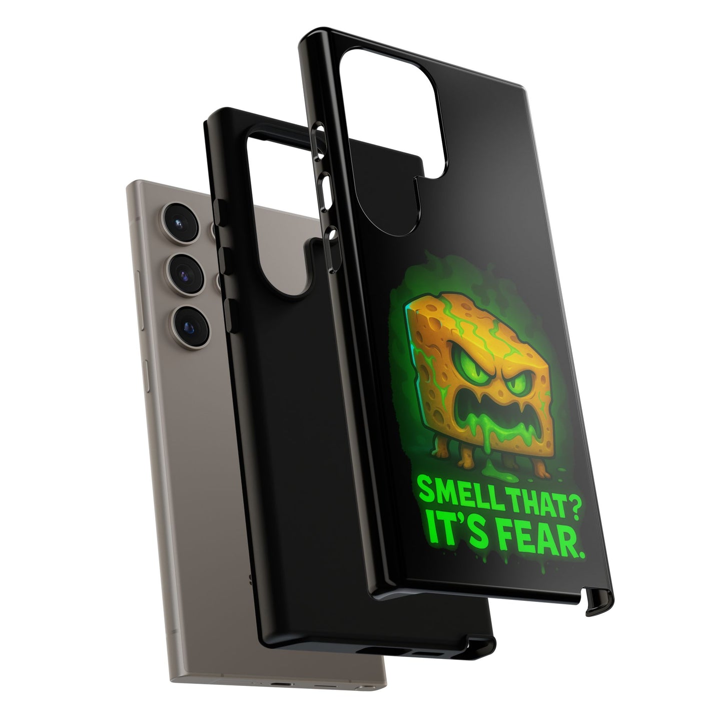 Phone Case — 'Smell That? It's Fear.' Spooky Cheese Monster Protective Case