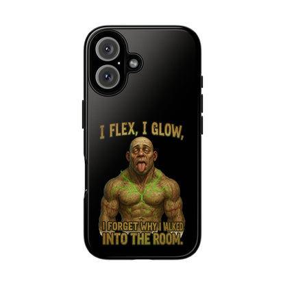 Phone Case — I Flex, I Glow Funny Muscular Guy Phone Cover