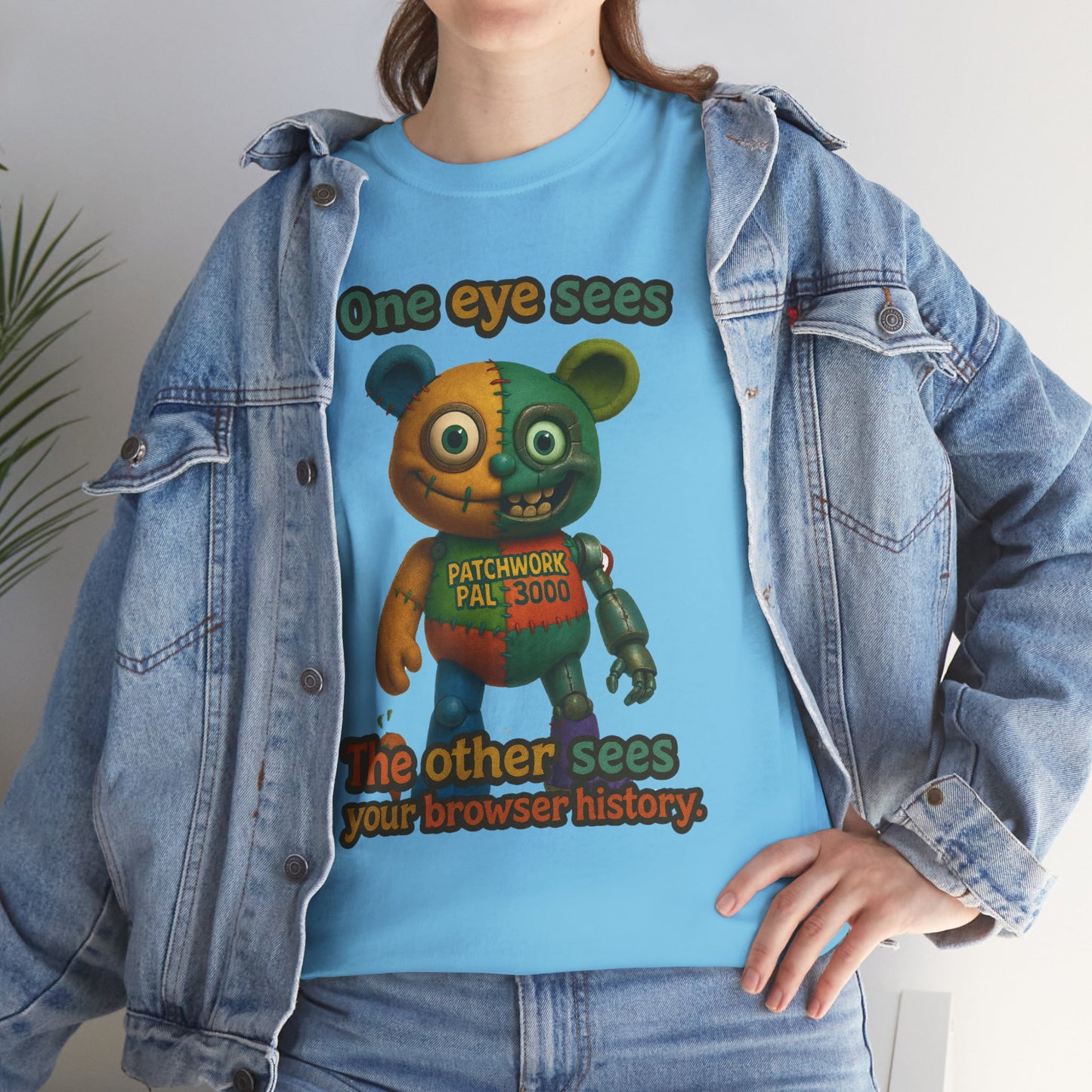 Two-Faced Teddy Bear Tee | One Eye Sees, The Other Sees Your Browser History