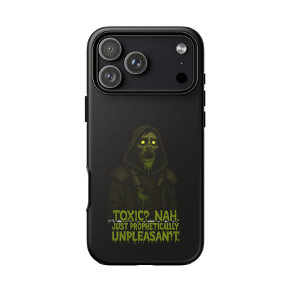 Phone Case — 'Toxic? Nah, Just Prophetically Unpleasant' Neon Grim Reaper Protective Cover