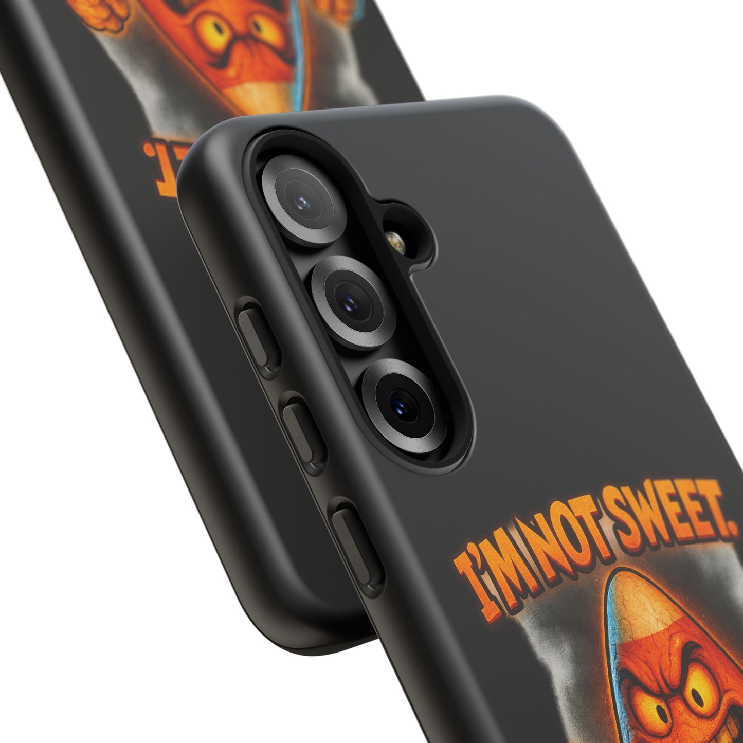 Phone Case — "I'm Not Sweet, I'm Spite in Stripes" Candy Monster Design