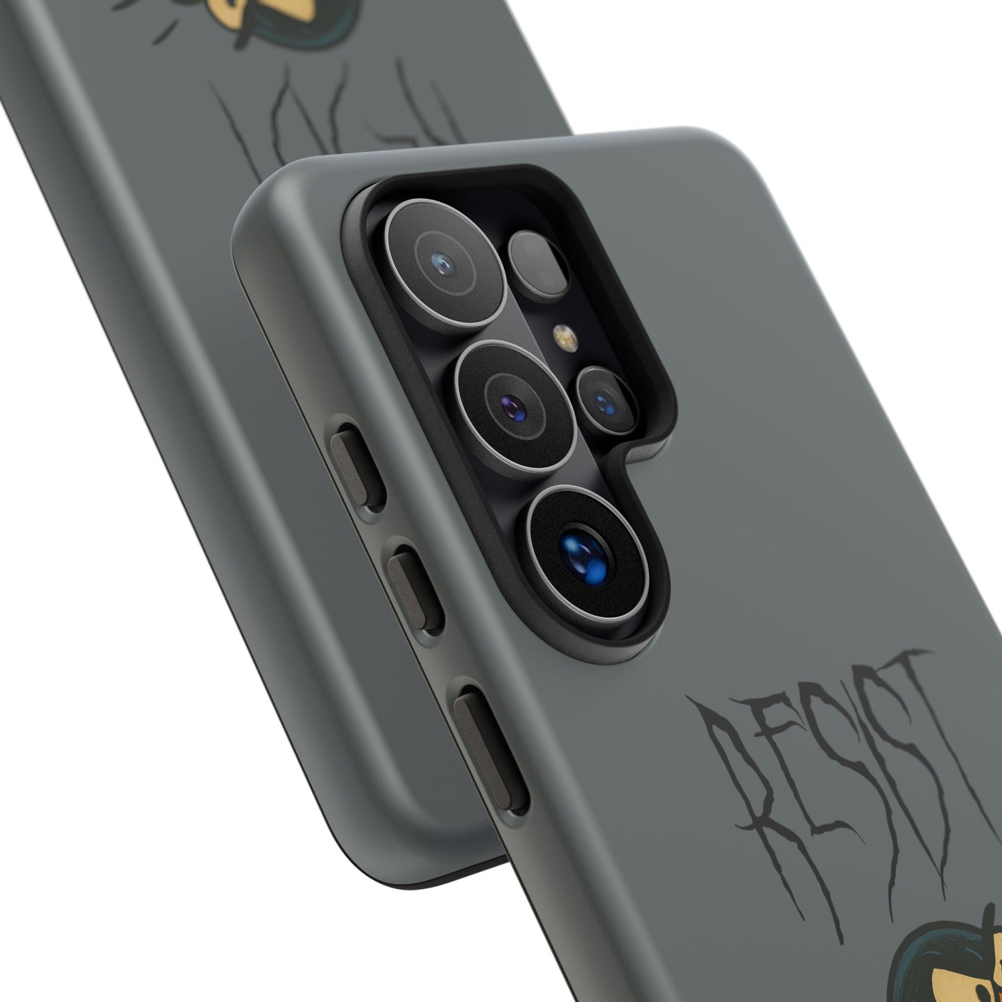 Resist Angry Penguin Phone Case — Protective iPhone Case with Bold Cartoon Design
