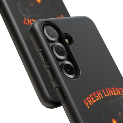 Phone Case — 'Fresh Linen? I Smell Fear.' Spooky Pumpkin Horror Protective Case