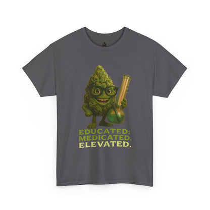 Educated. Medicated. Elevated. – Nerd Nug with Bong Tee