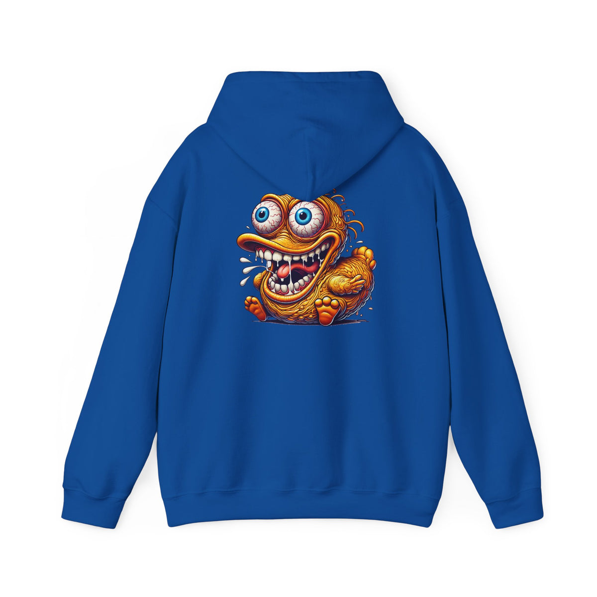 Hoodie — Whimsical Big-Eyed Monster Cartoon Back Print