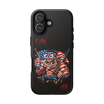 Patriotic Madman Phone Case — 'Funk Yea' USA Flag Tough Case