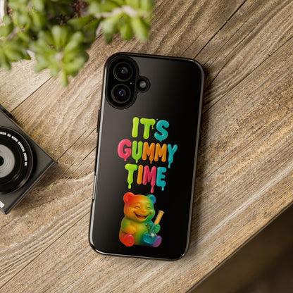 Phone Case — "It's Gummy Time" Rainbow Gummy Bear Protective Cover