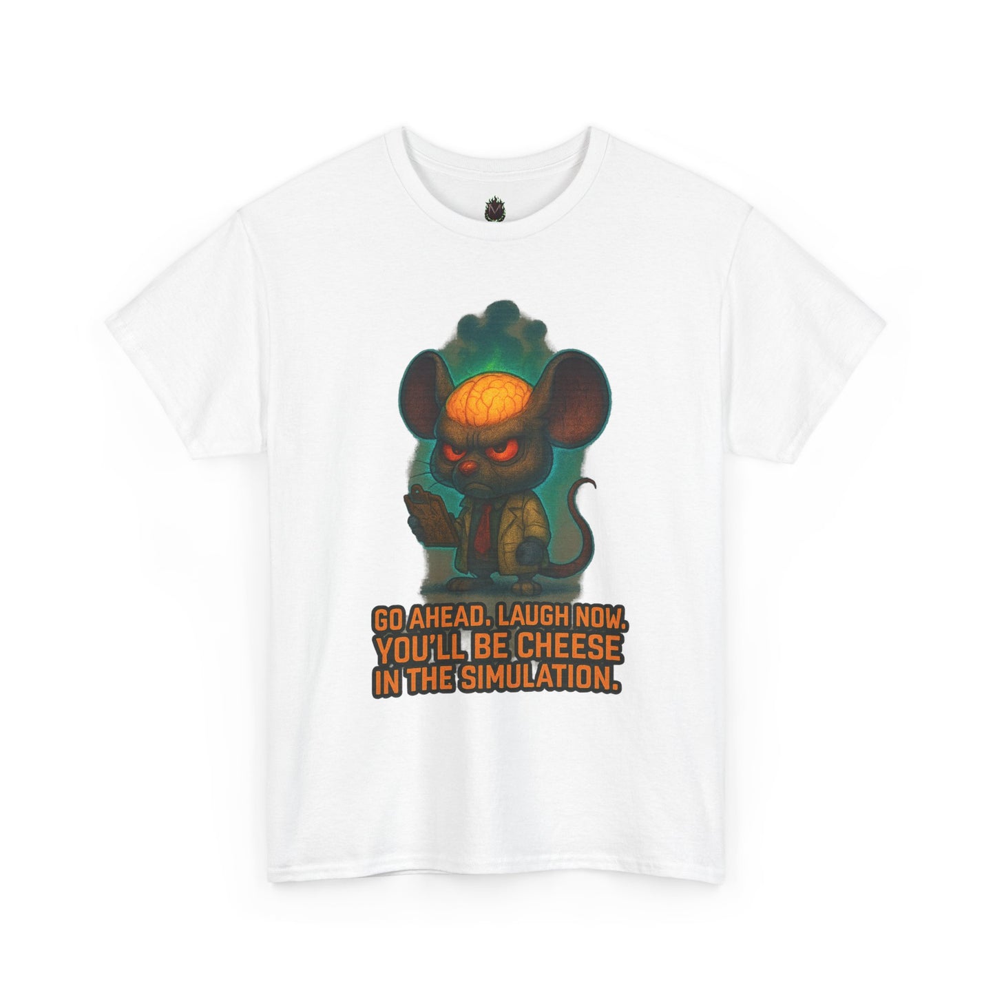 Evil Mouse Illustration Tee | "You'll Be Cheese in the Simulation"