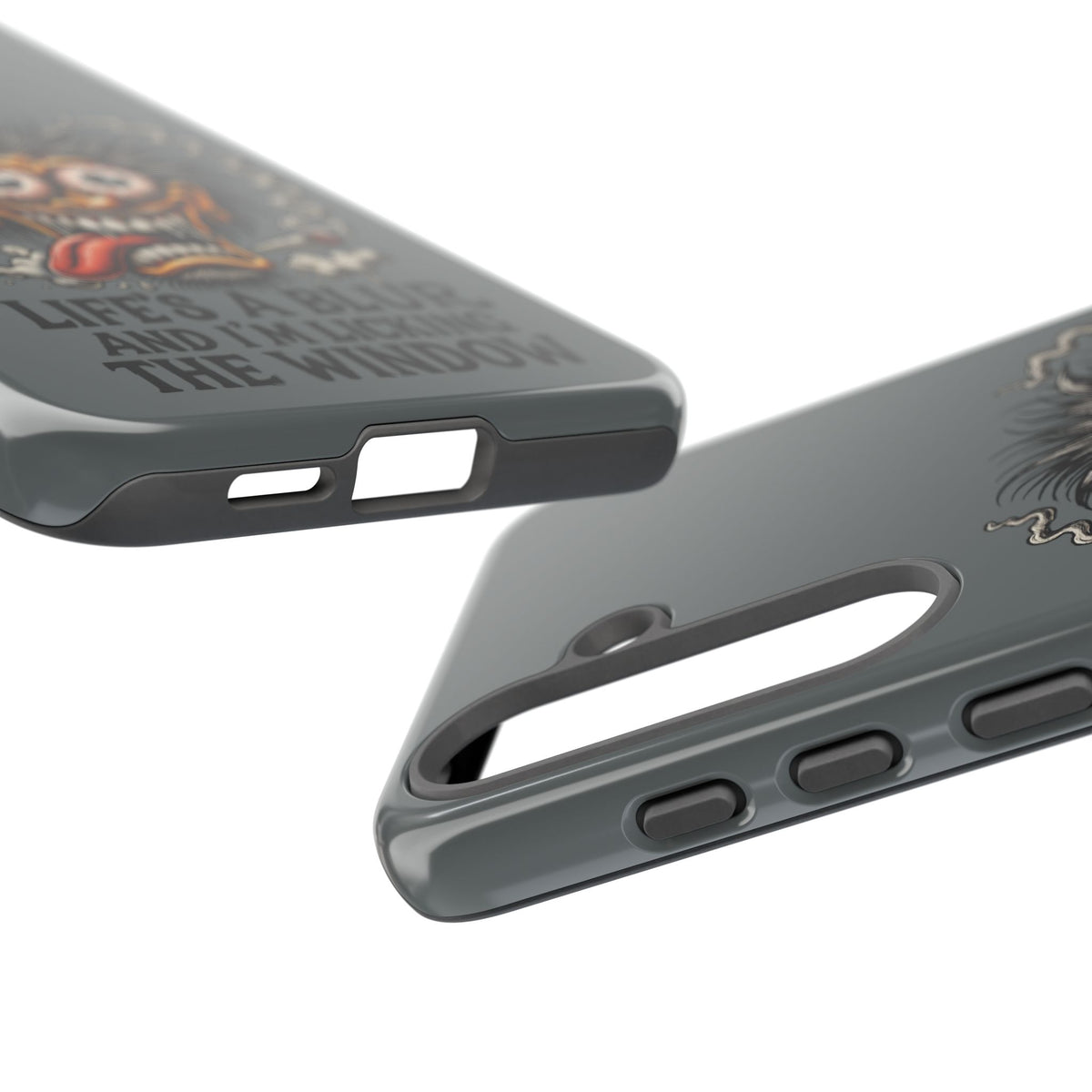 Phone Case — 'Life's a Blur and I'm Licking the Window' Funky Monster Graphic