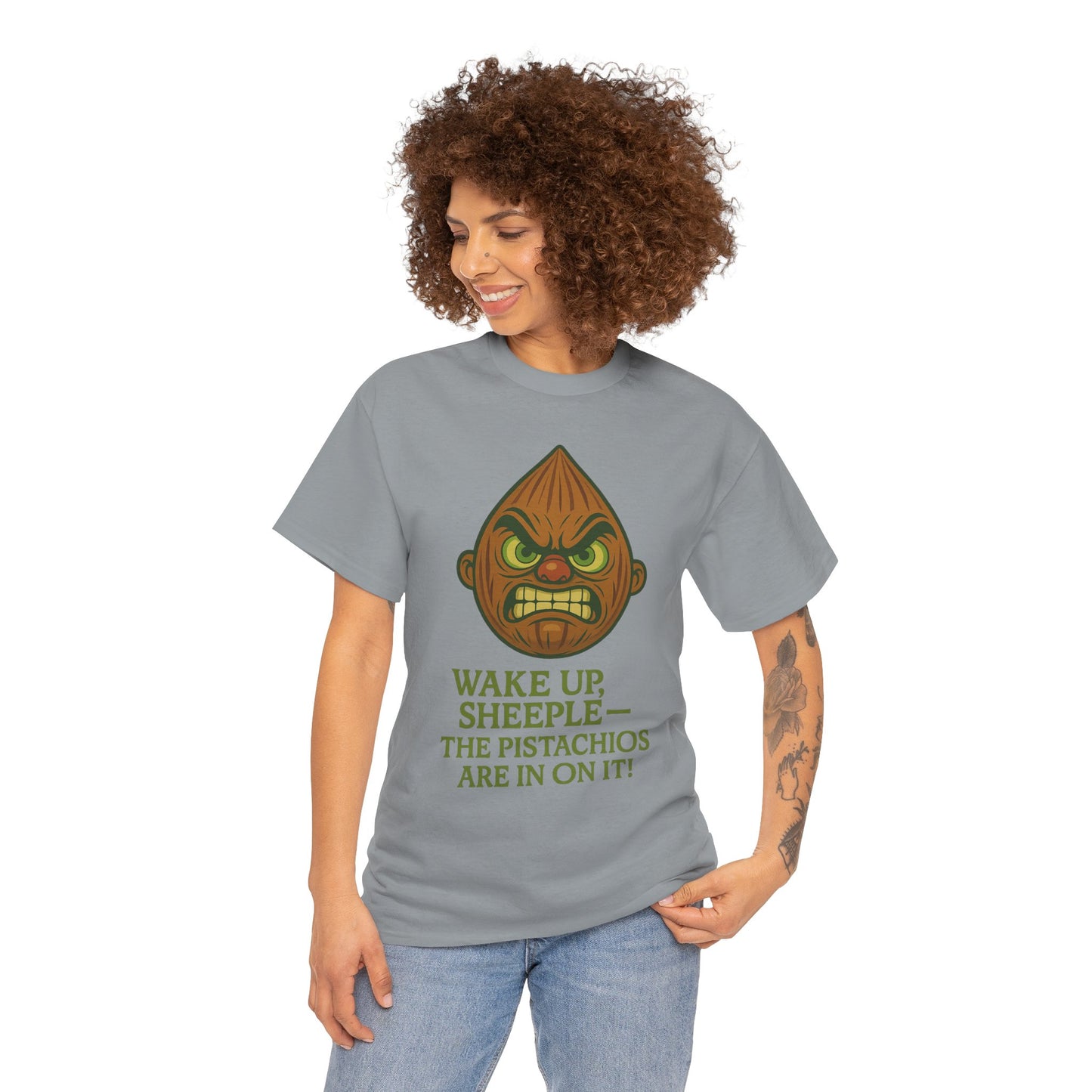 Almond Conspiracy – “The Pistachios Are In On It!” Tinfoil Nut Tee