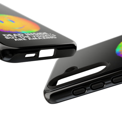 Phone Case — 'Dead Inside, But the Visuals Are Amazing' Rainbow Smiley