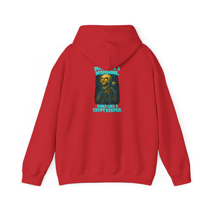 Skull Vintage Graphic Hoodie — "Built Like A Wishbone" Creepy Cute Pullover