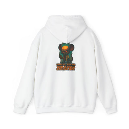 Creepy Mouse Hoodie — "Would Be Cheese in the Dark" Graphic Pullover