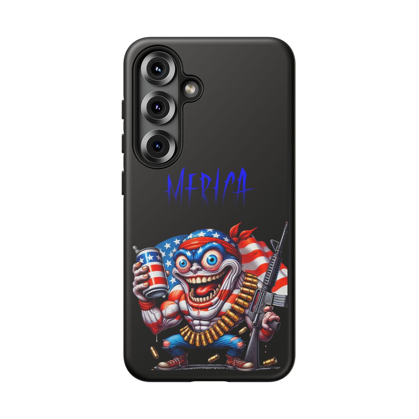 Phone Case — Patriotic 'Merica Clown with Flag, Beer & Rifle