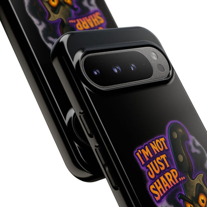 Knife Graphic Phone Case — "I'm Not Just Sharp... I'm Psycho-Sharp" Horror Phone Cover