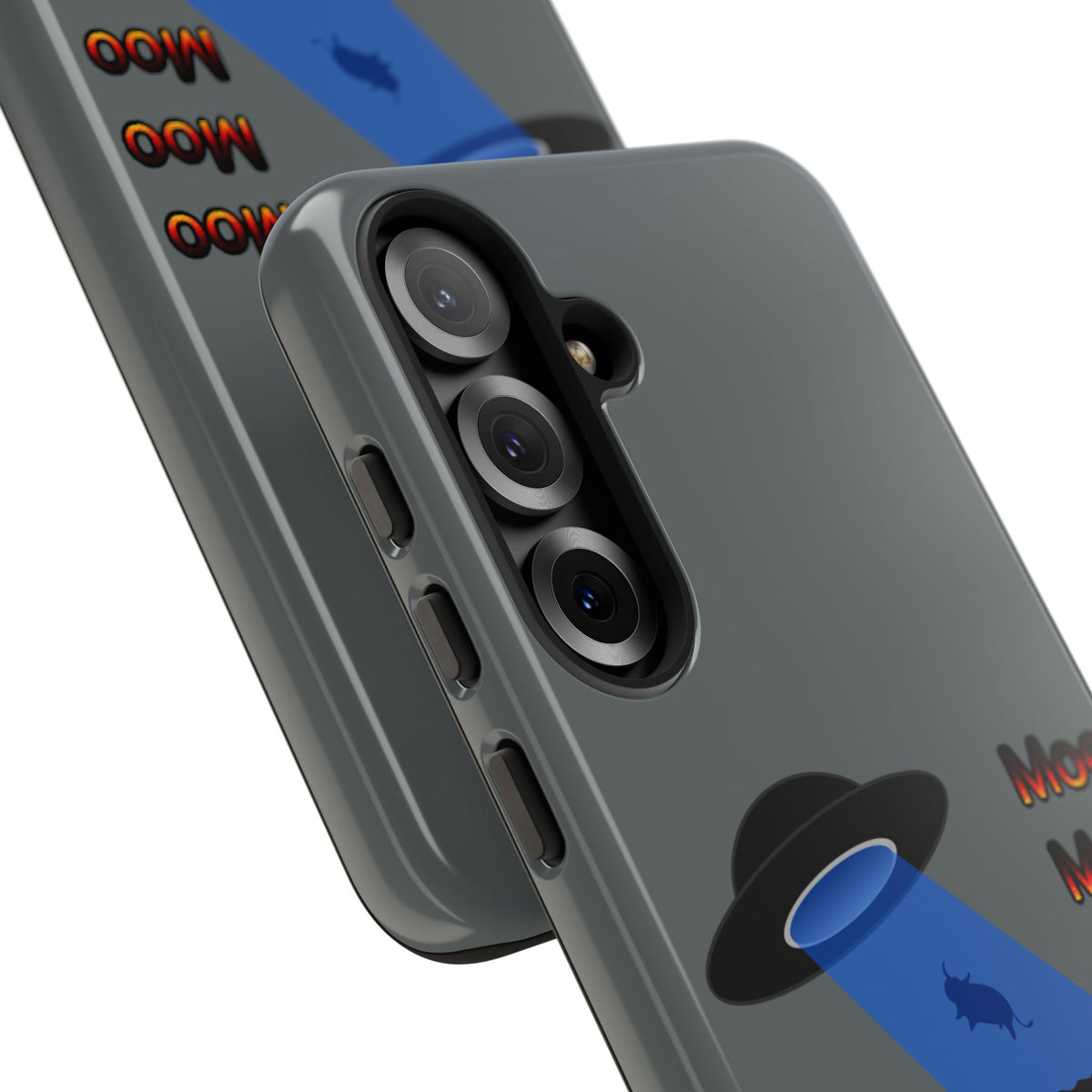Phone Case — Funny UFO Cow Abduction Design with “Moo Moo Moo”