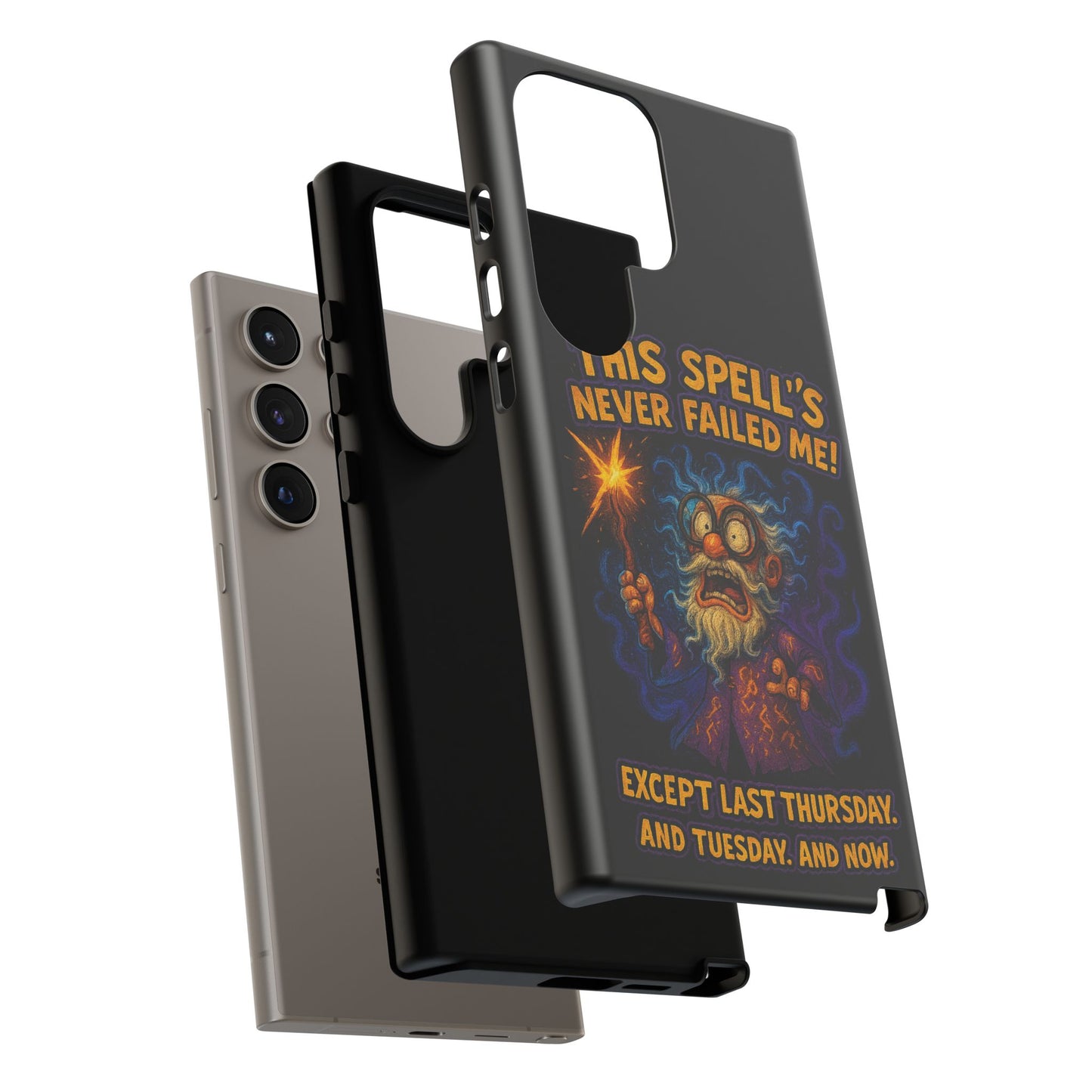 Wizard Phone Case — "This Spell's Never Failed Me!" Funny Magic Protective iPhone Cover